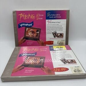 VINTAGE Talking Picture Frame 4X6 - Voiceprint Recordable 90s Y2K Gift New Lot 2